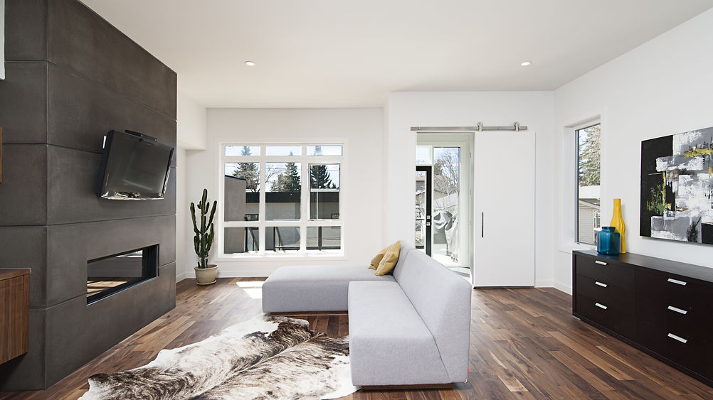 Freshly painted modern home interior