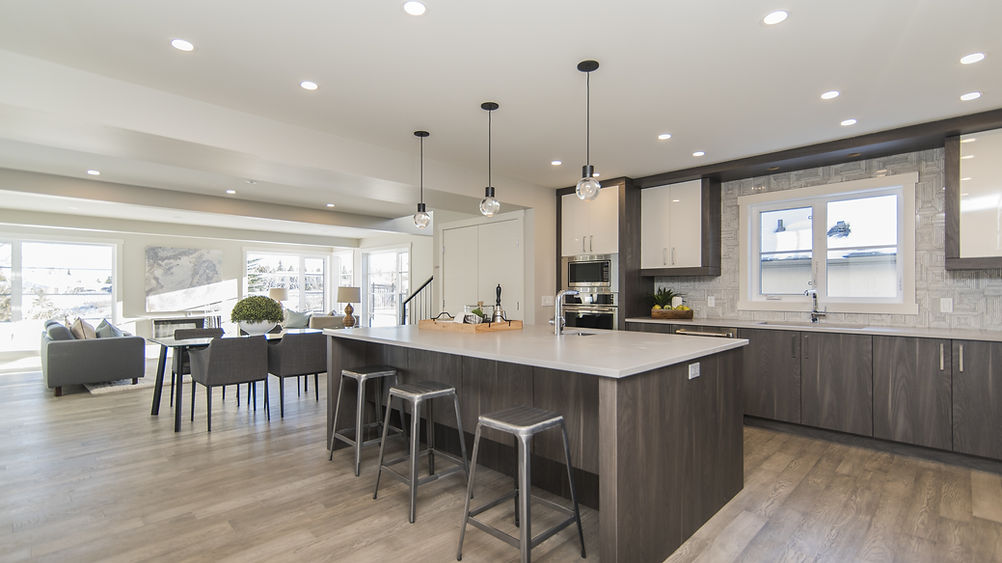 Completed contemporary kitchen renovation